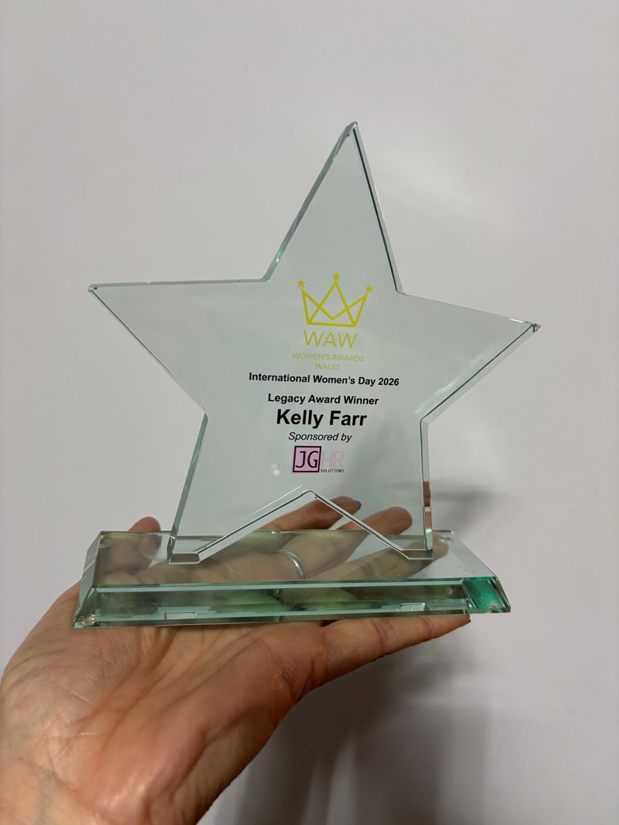 The physical glass star Legacy Award trophy, designed by Evie