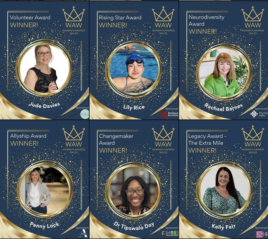 WAW award winner announcement graphics